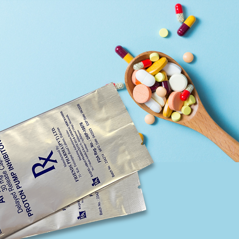 Orvosi élelmiszer-csomagoló alumínium fólia középső zárótáska